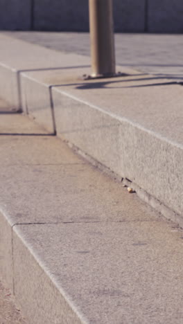 Time-lapse-people-walking-up-the-stairs