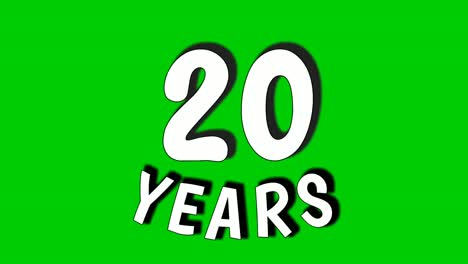 17-seventeen-years-digit-animation-motion-graphics-on-green-screen