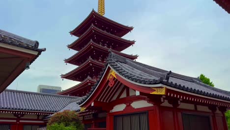 Pagoda-at-Senso-ji-Temple-in-Tokyo