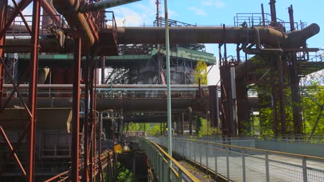 Site-preserved-as-a-witness-to-ferrous-metallurgy-and-the-Industrial-Revolution-by-Unesco---Völklingen,-Saarbrücken,-Germany