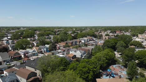 Chicago,-IL-Captivating-drone-footage-showcasing-urban-landscape-residential-area