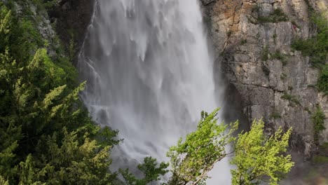 Static-image-of-Seerenbachfälle-waterfall-with-its-massive-torrent-of-water-crashing-forcefully-onto-the-rocks