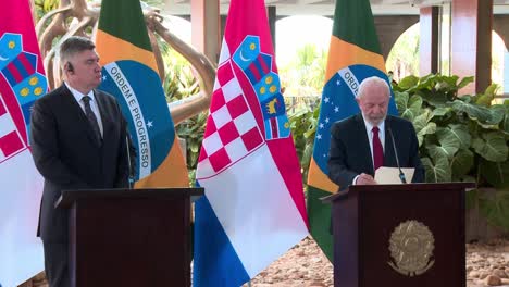 Milanovic-listens,-Lula-speech,-president-political-meet,-collaboration