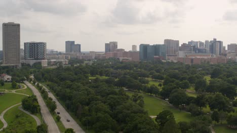 Aerial-view-of-the-Texas-Medical-Center-in-Houston,-Texas