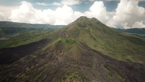 Lava-fields-around-Mount-Batur,-Bali-island,-Indonesia