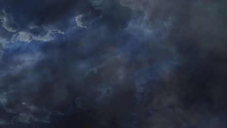 Dark-Clouds,-Thunder,-and-Lightning-in-dark-sky-4k