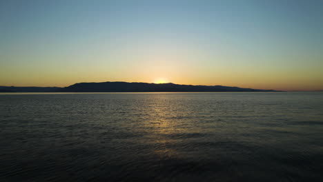 Flyover-Flathead-Lake-State-Park-In-Montana,-USA-During-Sunset-In-Summertime