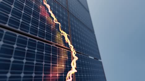 Solarpanel-Energienutzung-Bei-Sonnenuntergang-Vertikal