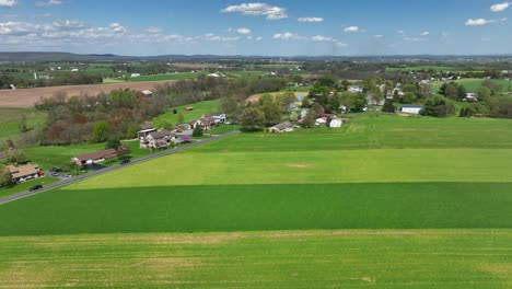 Leuchtend-Grünes-Ackerland-Im-Frühling