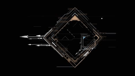 Geometric-composition-of-rhombus-on-black-background