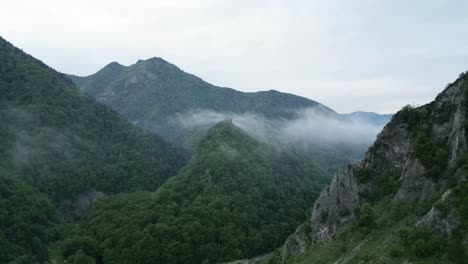 Majestuosas-Montañas-Cubiertas-De-Bosque-Tropical-Cerca-De-Lepsa,-Condado-De-Vrancea,-Rumania