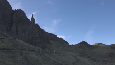 Hand-held-shot-of-no-tourists-at-the-Old-Man-of-Storr-in-summer