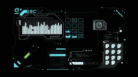 Hud-interface-panel-with-complex-infographic-data-and-information-elements-on-screen