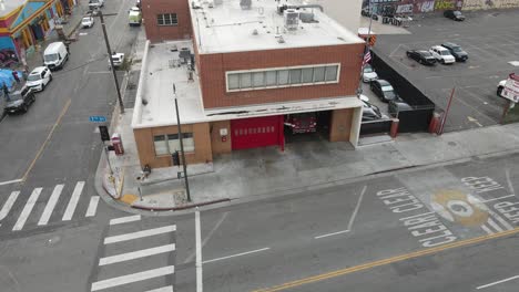 Estación-De-Bomberos-En-Skid-Row,-Los-Ángeles,-California