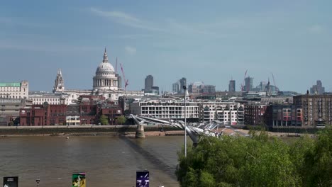 Millennium-Bridge-Across-River-Thames-With-View-Of-St