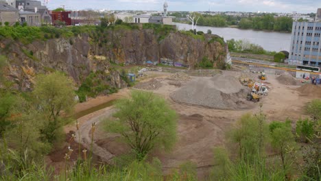 Panoramic-image-of-an-old-quarry-in-the-city-of-Nantes,-called-"Miséry"-in-France