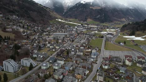 Vista-Aérea-De-Engelberg,-Suiza