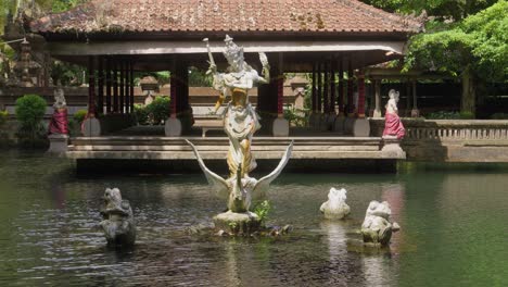 Serene-view-of-the-Pura-Gunung-Kawi-Sebatu-temple-in-Bali,-Indonesia