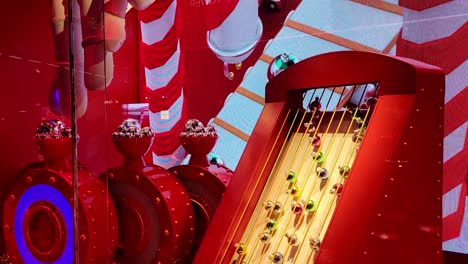 Christmas-Storefront-Display-at-a-Department-Store-in-New-York-City-on-5th-Avenue---Red-Holiday-Ornaments