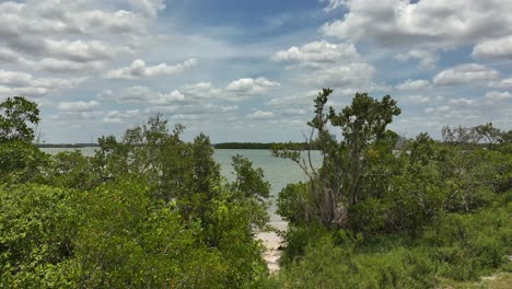 Drone-reveal-of-Estero-Bay,-Florida