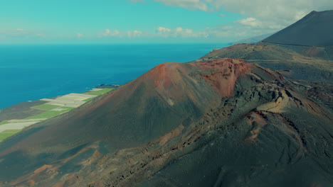 Cinematic-Aerial-Shots-of-Teneguía-Volcano,-La-Palma