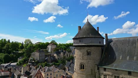 Chateau-de-Laval-castle-and-riverside,-France