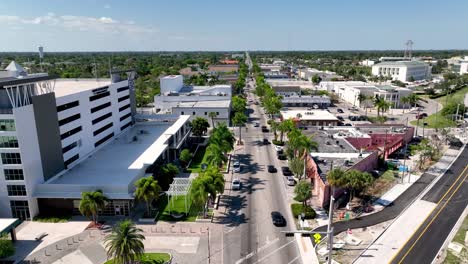 Luftangriff-Auf-Die-Innenstadt-Von-Homestead,-Florida