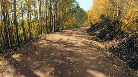 Herbst-Antriebsplatte-Auf-Unbefestigter-Straße-Im-Westen-Von-Colorado