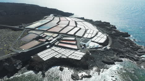 Aerial-Tour-of-Fuencaliente-Lighthouse-on-a-Sunny-Day