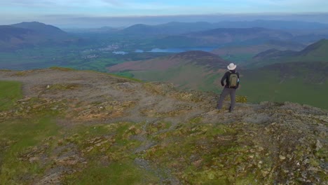 Mountain-waker-on-fell-summit