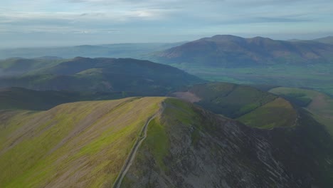 Fell-summit-with-path-at-golden-hour