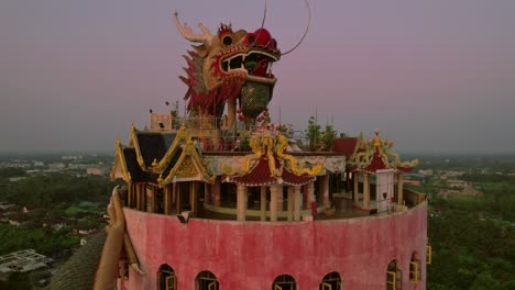 Aerial-view-of-Wat-Samphran-Temple-and-Buddhist-building-in-Nakhon-Pathom