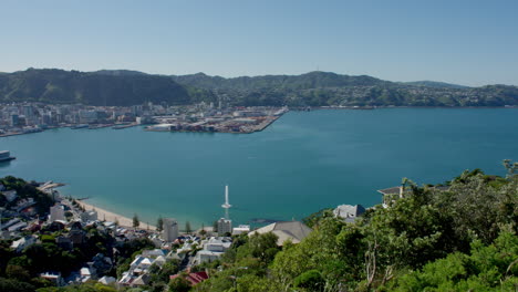 Wellington-city-harbour,-New-Zealand