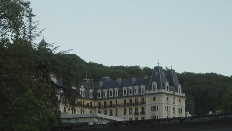 A-panoramic-at-French-Alp's-green-mountains-with-mansion-house-location