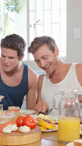 Friends-having-breakfast-in-the-kitchen