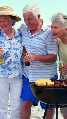 Amigos-Mayores-Haciendo-Barbacoa