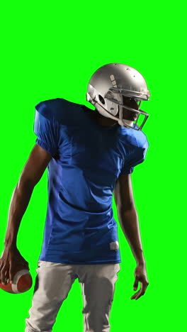 American-football-player-on-green-screen