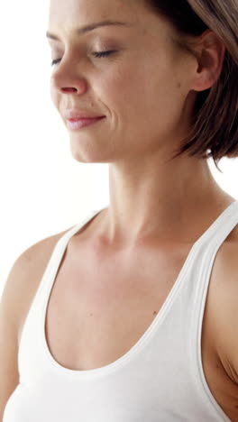 Woman-relaxing-with-a-movement-of-yoga