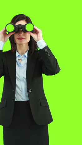 Businesswoman-using-binoculars