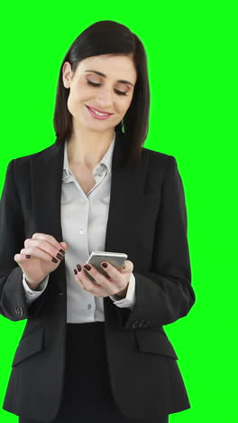 Businesswoman-using-a-smartphone