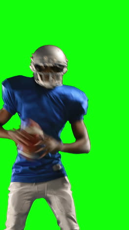 American-football-player-on-green-screen