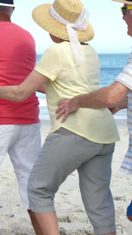 Senior-friends-dancing-on-the-beach