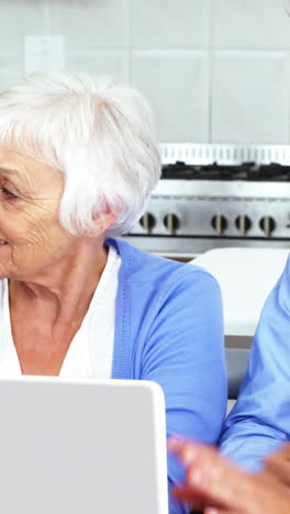 Mature-couple-looking-a-laptop-with-a-businessman-