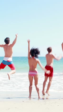 Freunde-Haben-Spaß-Am-Strand