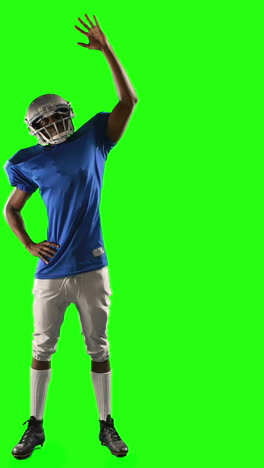 American-football-player-on-green-screen