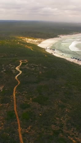 Aerial-view-of-landscape-and-sea