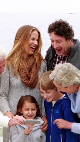 Family-taking-selfie-together