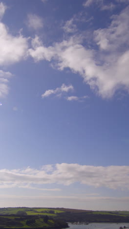 Panoramic-shot-of-coastline-to-sky-