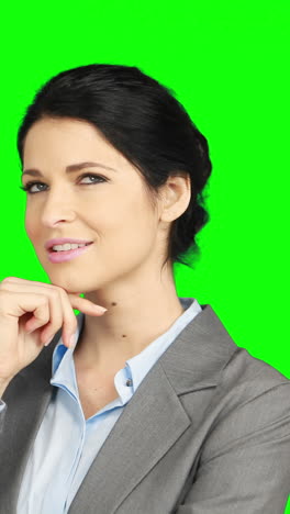 Thinking-businesswoman-with-hand-on-chin