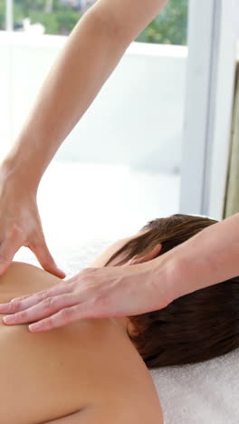 Woman-therapist-massaging-the-back-of-her-patient